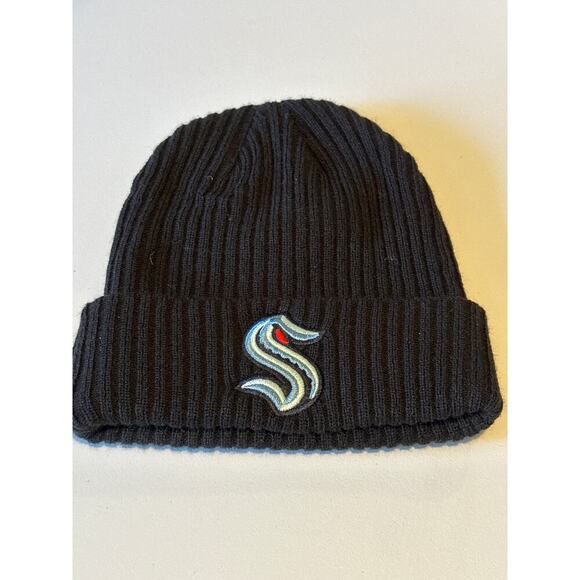 Men’s Fanatics Seattle Kraken Beanie Black - Picture 1 of 3